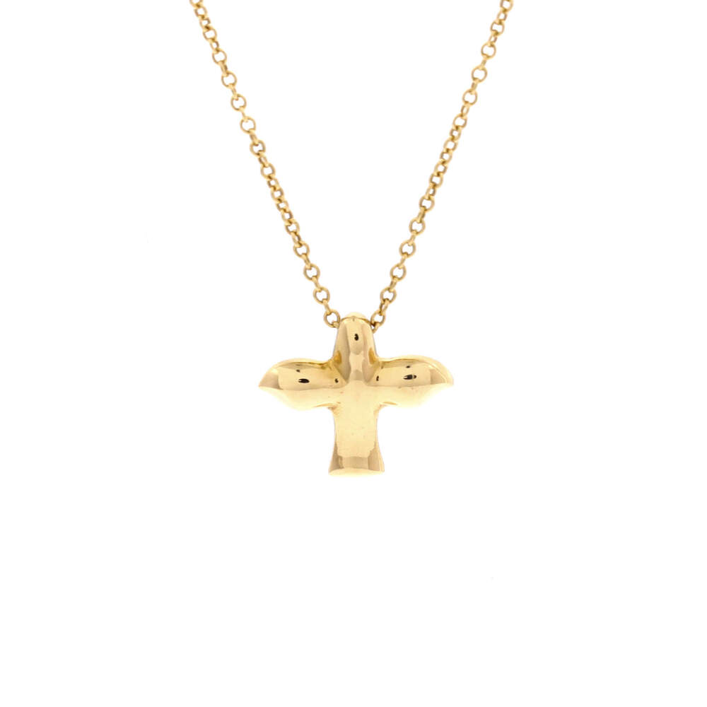 Tiffany & Co. Bird Pendant Necklace 18K Yellow Gold